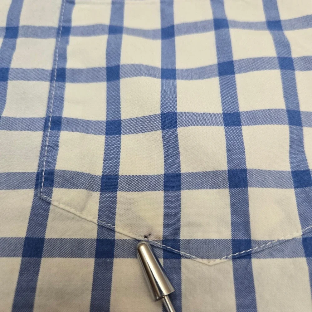 J.Crew Button Down Shirt Mens Plaid Checkered Long Sleeve‎ Cotton Sz L